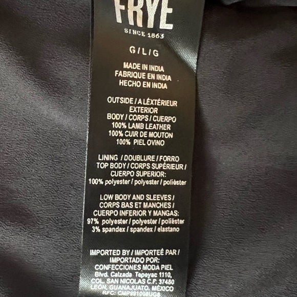 Frye women’s LEATHER BIKER JACKET - Picture 14 of 16